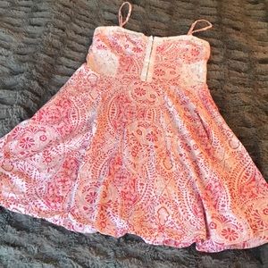 Lace dress M Aeropostale pink white bodice top